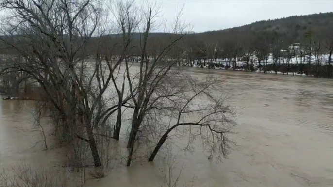 Boat launch and parking flooded