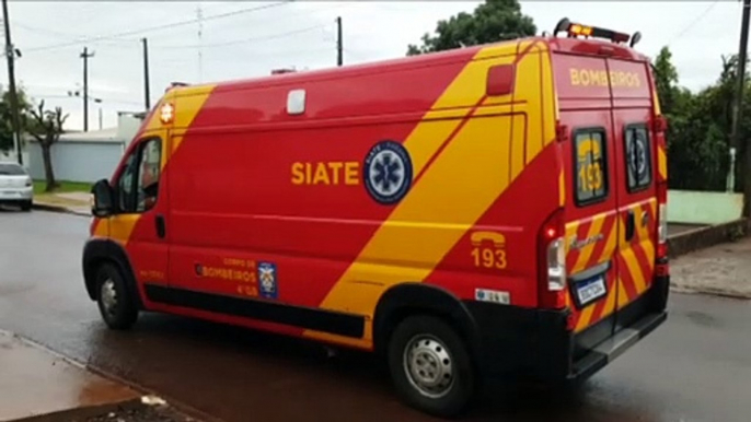 Jovem sofre lesões na cabeça ao cair com bicicleta e é socorrido pelo Siate no Cascavel Velho