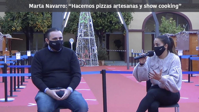Marta Navarro: "Hacemos pizzas artesanales y show coocking"