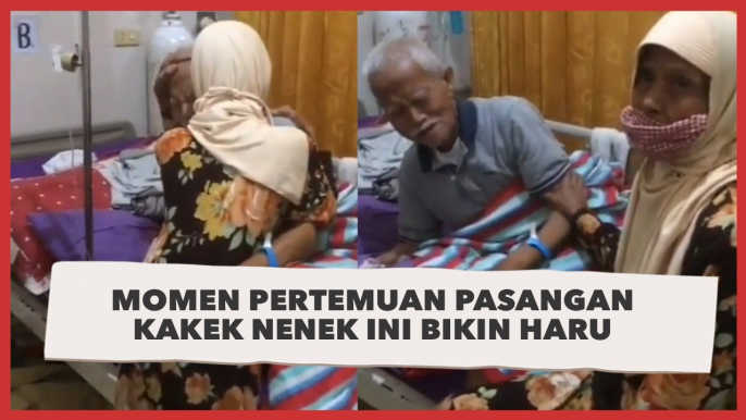 Terpisah Selama Seminggu, Momem Pertemuan Pasangan Kakek Nenek Ini Bikin Haru