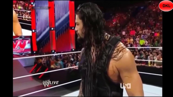 Kane attacks Roman Reigns 2014