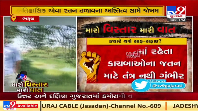 Turtles fell ill in Ratan lake, locals demand authority's action _ Bharuch _Tv9GujaratiNews