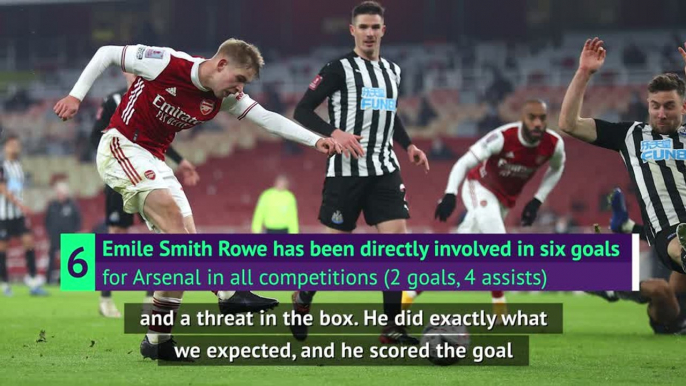 Arteta hails Smith Rowe's goalscoring mentality