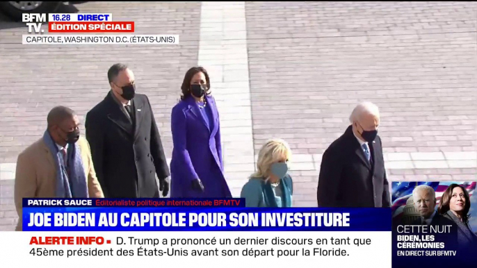 Joe Biden et Kamala Harris arrivent au Capitole pour leur investiture