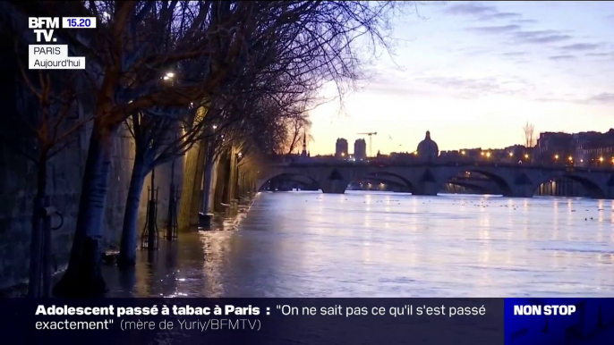 Crue de la Seine: les berges inondées et impraticables à certains endroits de la capitale