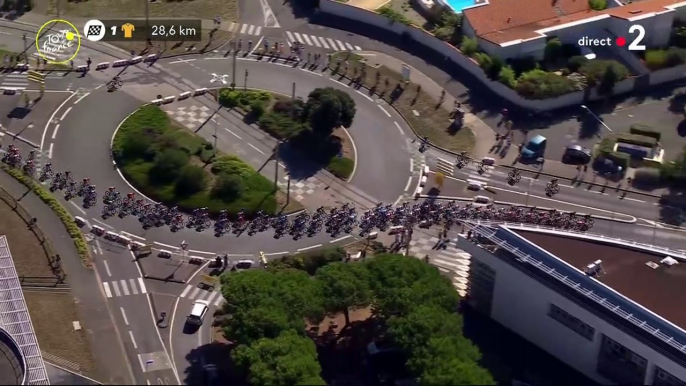 TdF 2020, Etape 10 - Ile d'Oleron Le Chateau-d'Oleron - Ile de Re Saint-Martin-de-Re (168,5 km), les 28 derniers kilomètres