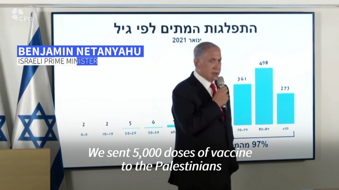 Israel sends 5,000 coronavirus vaccines for Palestinian medics says Netanyahu