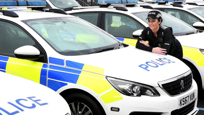 Two police officers who joined Blackpool Police on the Police Constable Degree Apprentice route