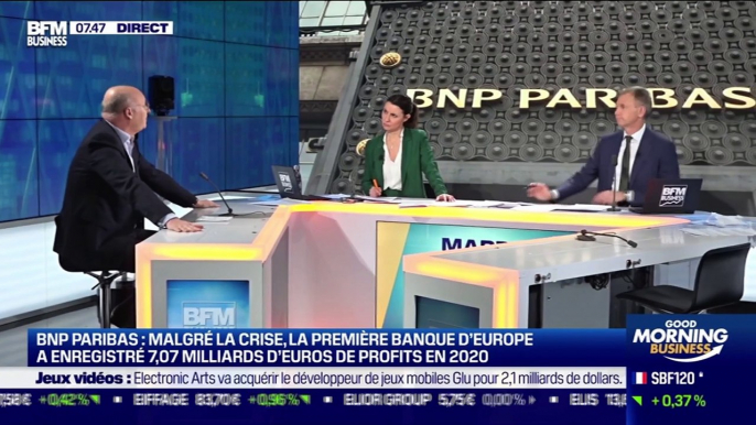 Thierry Laborde (BNP Paribas) : Malgré la crise, la première banque d'Europe a enregistré 7,7 milliards d'euros de profits en 2020 - 09/02