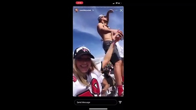 Rob Gronkowski & Camille TURN UP AT The Bucs BOAT PARADE
