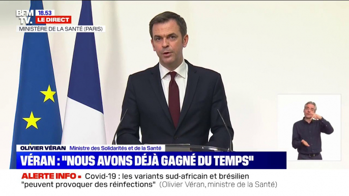 Olivier Véran: les variants sud-africain et brésilien "peuvent occasionner des réinfections sur des personnes qui ont déjà contracté le Covid-19"