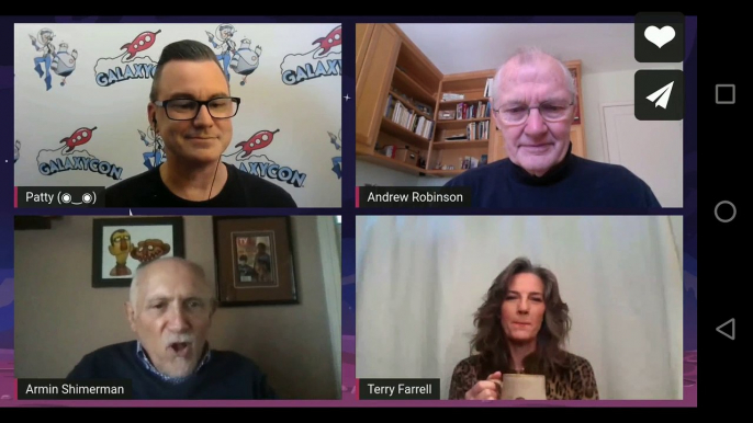 GalaxyCon Live Comic-Con Star Trek DS9 actors  Andrew Robinson, Terry Farrell, Nana Visitor and Armin Shimerman January 2021