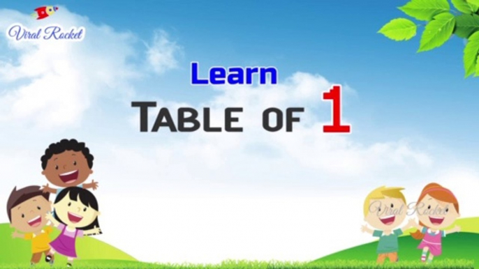 Learn Table of 1 in English | Multiplication tables | 1 Table | Learn Maths easily | 1 times table | Viral Rocket