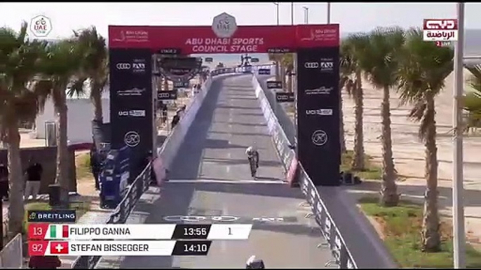 Cycling /UAE TOUR 2021 STAGE 2 ITT FILIPPO GANNA WINS the STAGE and TADEJ POCAGAR of OVERSTANDING