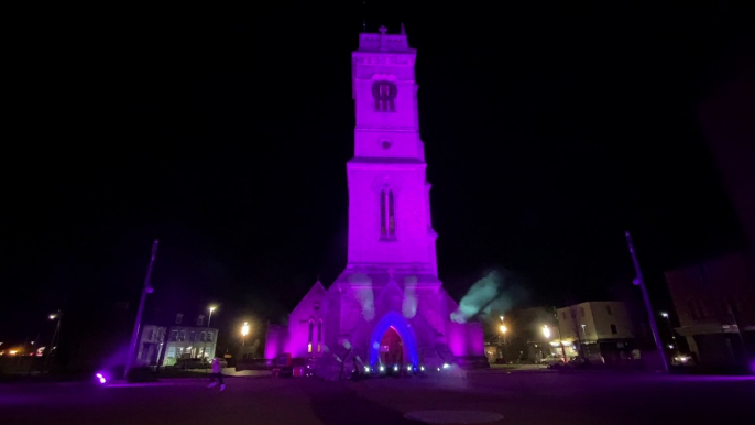 Watch as Hartlepool Art Gallery is lit up to mark one year since the start of the first coronavirus lockdown.