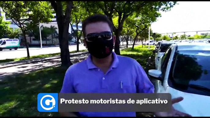 Protesto motoristas de aplicativo