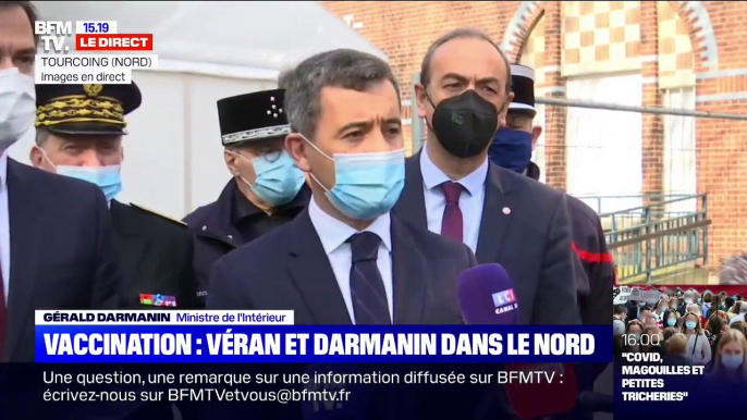 Gérald Darmanin: "Plus de 10.000 sapeurs-pompiers étaient mobilisés ce week-end" pour la vaccination