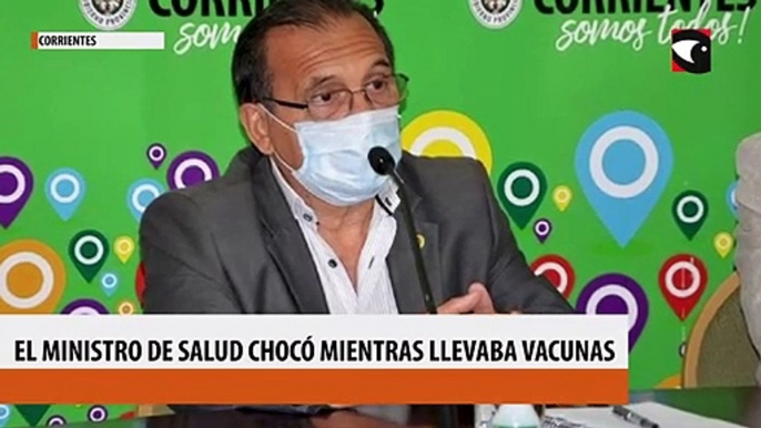 El ministro de Salud chocó mientras llevaba vacunas