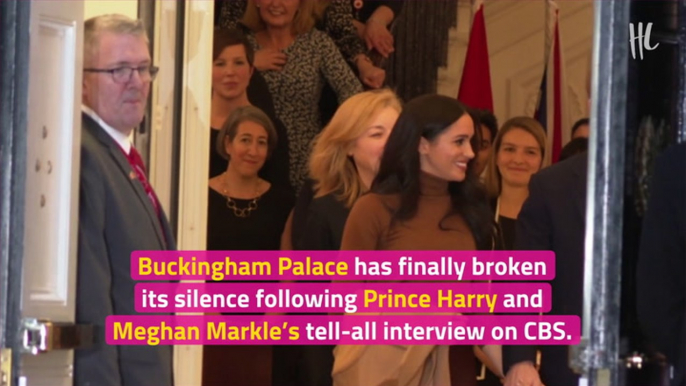 Buckingham Palace Responds To Prince Harry And Meghan Markle’s Bombshell Interview