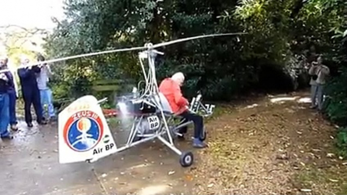 An 80 yrs old man, who invented a Plane - Helicopter -Test Drive