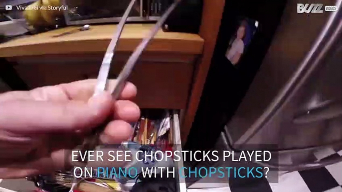 Playing chopsticks with...chopsticks!