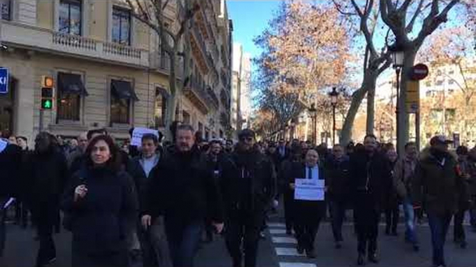 Els VTC protesten a Passeig de Gràcia