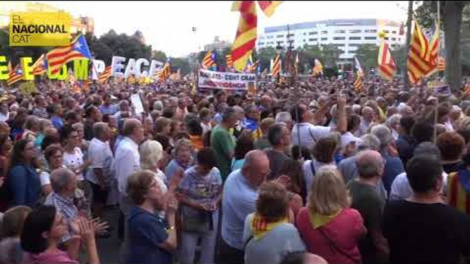 La manifestació pel segon aniversari de l’1-O comença a pujar el Passeig de Gràcia