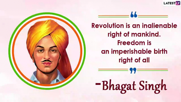 Shaheed Diwas 2021: Patriotic Quotes by Bhagat Singh & Images to Honour His Death Anniversary on March 23