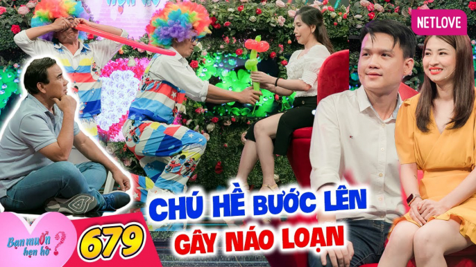 Bạn Muốn Hẹn Hò - Tập 679: Chú hề náo loạn sâu khấu BMHH, quyết đem bạn gái 1 đời chồng về nhà