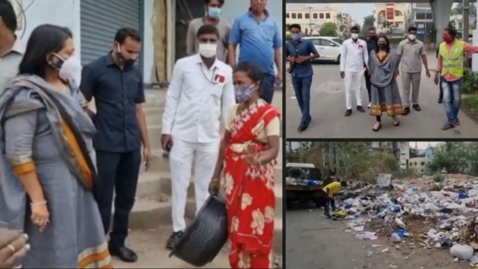 Mayor Vijayalakshmi Inspected Sanitation Works As Part Of Special Sanitation Drive