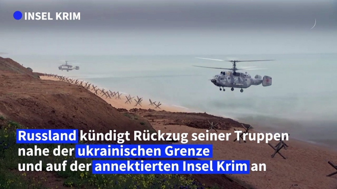 Russland kündigt Rückzug seiner Truppen von ukrainischer Grenze an