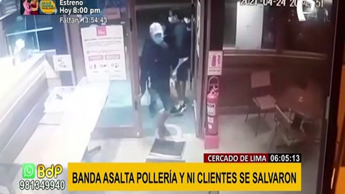 Cercado: cuatro delincuentes roban pollería y se llevan 4,000 soles