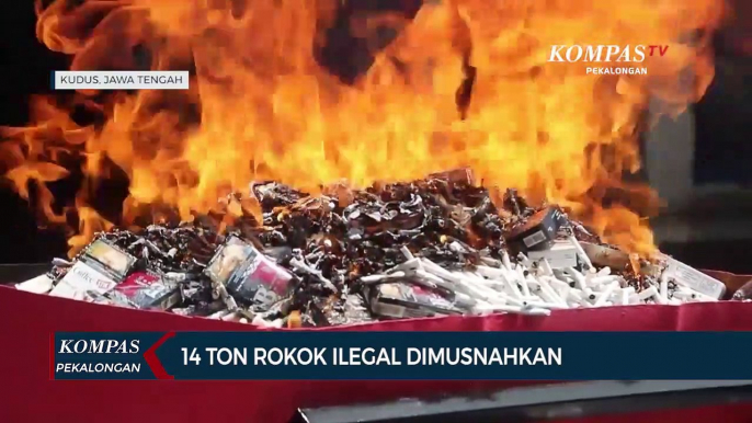 14 Ton Rokok Ilegal Dimusnahkan di Kudus