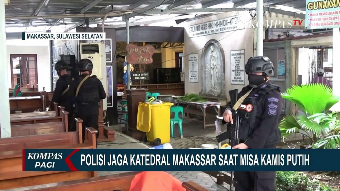 Perayaan Paskah, Gereja Katedral Makassar Dijaga Ketat Brimob Polda Sulsel