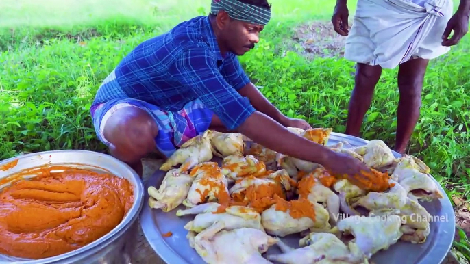 Full Chicken Fry | Yummy Fried Chicken Recipe Cooking In Village | Healthy Country Chicken Recipes