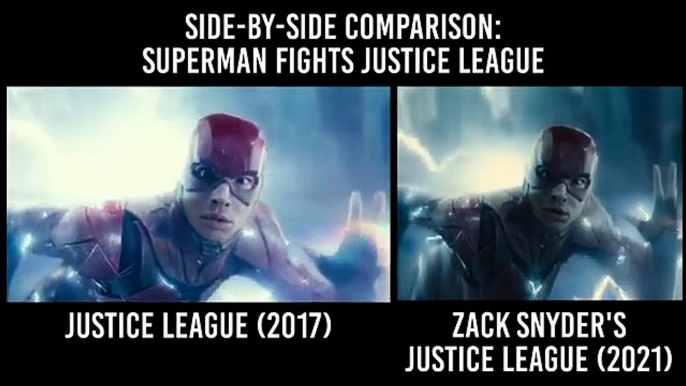 Zack Snyder vs Joss Whedon | Justice League 2017 vs 2021 Comparison: Superman Fights Justice League