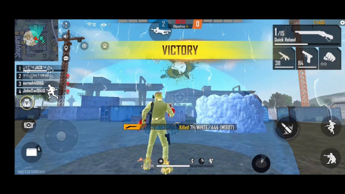 Garena Free Fire Clash Squad Ranked Match with Shotgun