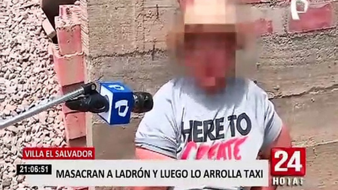 ¡Cansados de la delincuencia! Vecinos masacran a ladrón en Villa el Salvador