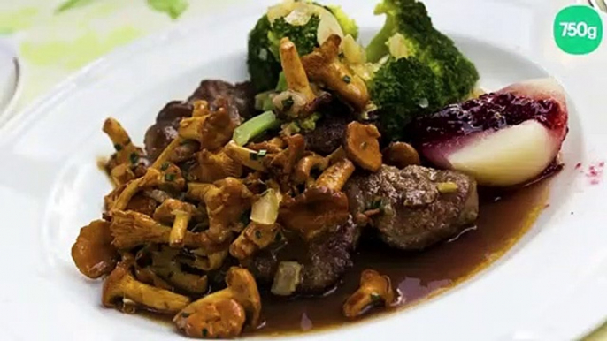 Filet de chevreuil aux chanterelles, sauce Grand Veneur