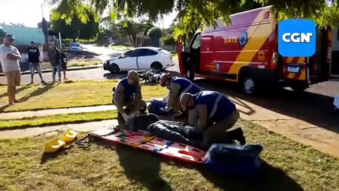 Corpo de Bombeiros atende vítima de acidente no Cascavel Velho