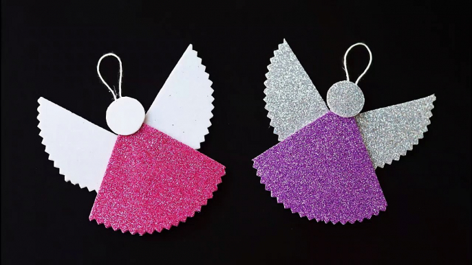Diy Christmas Angel | Christmas Ornaments With Glitter Foam | Christmas Decorations Ideas