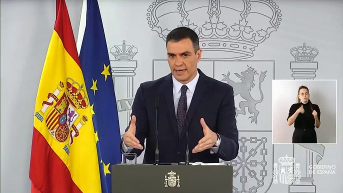 Pedro Sánchez: "Trabajamos para no prorrogar el estado de alarma"