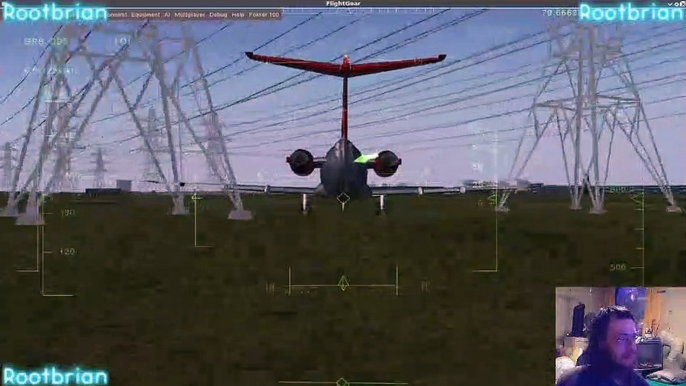 Drifting a plane as if it were a car, popping a wheelie with it, including roof jumping (fokker 100)