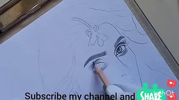 Ayeza Khan --Sketch- Chupky Chupky Drama-Sketching with meesha -Sketching For Beginners Step by Step