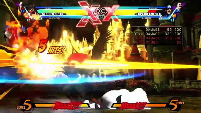 Ultimate Marvel vs. Capcom 3 Strider Hiryu combo testing