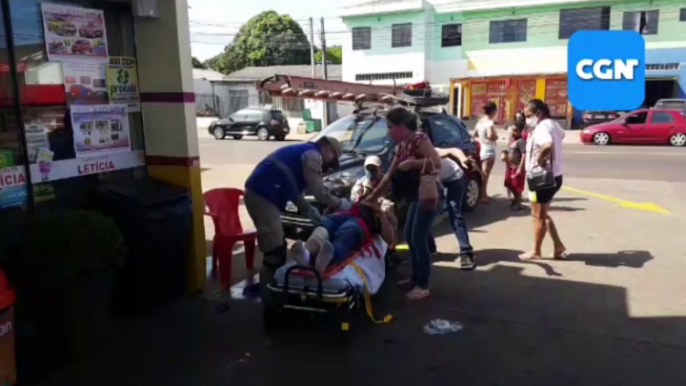 Motociclista fica ferido em acidente de trânsito na Avenida Papagaios no Bairro Floresta