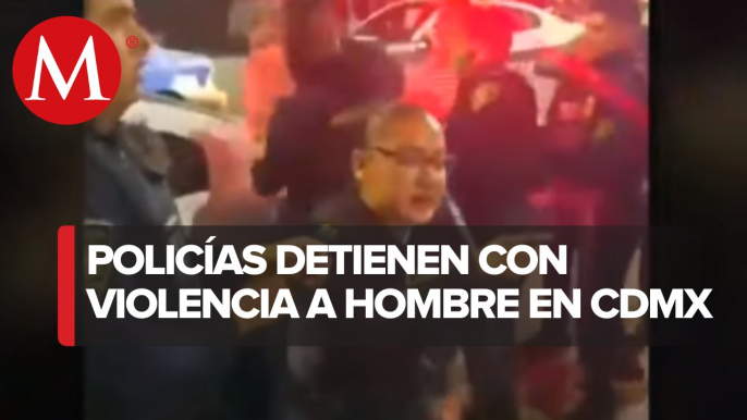 Policías en CdMx fueron captados deteniendo a golpes y patadas a un hombre