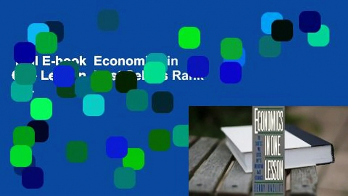 Full E-book  Economics in One Lesson  Best Sellers Rank : #4