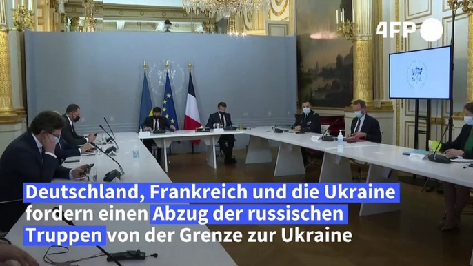 Merkel, Macron und Selenskyj fordern russischen Truppenabzug von Grenze zu Ukraine