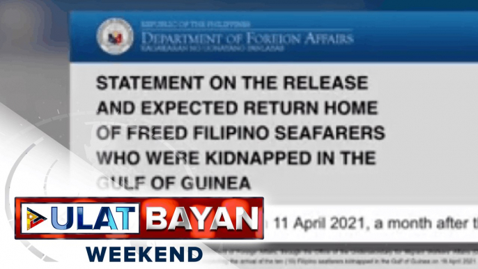 10 marinong Pinoy, balik-Pilipinas matapos ang isang buwang pagkakadakip sa Gulf of Guinea